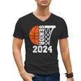 Graduate Senior Class Of 2024 Basketball Player Graduation Men's V-Neck T-Shirt