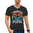 I Graduated Can I Unpause My Game Now Retro Graduation Men's V-Neck T-Shirt
