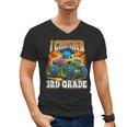 Graduation 3rd Grade Monster Truck Boys I Crushed Grad Men's V-Neck T-Shirt