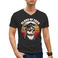 Graduation Day 2025 Graduate Class School Degree College Dog Men's V-Neck T-Shirt