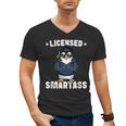 Graduation Penguin Licensed Smartass Graduate Men's V-Neck T-Shirt