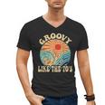 Groovy Like The 70s Aesthetic Nostalgia 1970's Retro Men's V-Neck T-Shirt