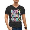 Groovy In My Last Day Of School Era Second Grade Graduation Men's V-Neck T-Shirt