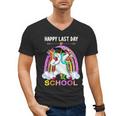 Happy Last Days Of School Graduation Class 2022 Unicorn Girl Men's V-Neck T-Shirt