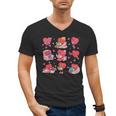 Hearts Reading Book Lovers All Booked For Valentine Men's V-Neck T-Shirt