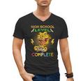 High School Level Complete Gamer Graduation Dinosaur 2021 Men's V-Neck T-Shirt