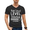 High School Level Unlocked Gamer Graduation Apparel Men's V-Neck T-Shirt