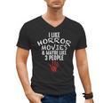 I Like Horror Movies And Maybe 3 People Introvert Men's V-Neck T-Shirt