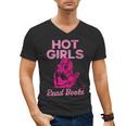 Hot Girls Read Books Cute Book Reader Women Men's V-Neck T-Shirt