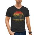Id Rather Be Playing With My Disc Introvert Disc Golf Men's V-Neck T-Shirt