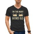 I'm This Many Books Old Read Book 2nd Birthday 2 Years Old Men's V-Neck T-Shirt