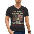 I'm a Dad Grandpa And a Veteran Nothing Scares Me Men's V-Neck T-Shirt