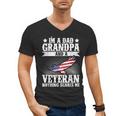 I'm A Dad Grandpa And A Veteran US Flag Veterans Day Men's V-Neck T-Shirt I'm A Dad Grandpa And A Veteran US Flag Veterans Day Men's V-Neck T-Shirt