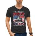 I'm Dad Pepaw Veteran Nothing Scares Me Father's Day Men's V-Neck T-Shirt