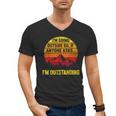 I'm Going Outside If Asked I'm Outstanding Dad Joke Men's V-Neck T-Shirt