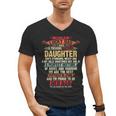 I'm A Lucky Dad I Have A Awesome Daughter She's Stubborn Men's V-Neck T-Shirt