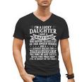 I'm a Lucky Daughter I Have Crazy Dad Daddy Family Men's V-Neck T-Shirt