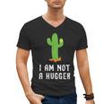 I'm Not A Hugger Cactus Not a Hugger Introvert Cute Men's V-Neck T-Shirt