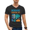 Introvert Book Lover Introvert Survival Kit Men's V-Neck T-Shirt