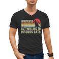Introverted But Willing To Discuss Cats Kitten Pet Lover Men's V-Neck T-Shirt Introverted But Willing To Discuss Cats Kitten Pet Lover Men's V-Neck T-Shirt