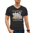 Its A Good Day To Read A Book Cute Pig & Elephant Adventure Men's V-Neck T-Shirt