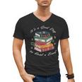 It's a Good Day To Read a Book Floral Stack Tee Men's V-Neck T-Shirt