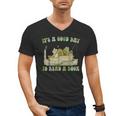 It's A Good Day To Read A Book Shirt Frog Reading Book Men's V-Neck T-Shirt