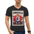 Japanese Art Corgi Dog Mom Dad Men's V-Neck T-Shirt