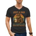 Just A Dad Who Always Came Back With The Milk Bigfoot Men's V-Neck T-Shirt