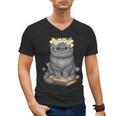 Just A Girl Who Loves Cats & Books Bookish Women Men's V-Neck T-Shirt