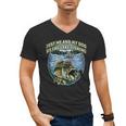 Just Let Me And My Dog By Lake Fishing Introvert Lifestyle Men's V-Neck T-Shirt