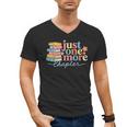 Just One More Chapter Floral Book Reading Teacher Bookworm Men's V-Neck T-Shirt
