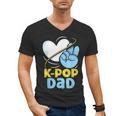 K-POP Dad Korean Lover K-Pop Music Cute Father Daddy Papa Men's V-Neck T-Shirt