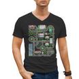 Kid Play Cars On Dad Back Race Track Mat Fathers Day Men's V-Neck T-Shirt
