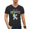 Kids Dabbing Unicorn Kindergarten Graduation See Ya Men's V-Neck T-Shirt