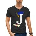 Kids Initial J Letter For Boys Preschool Graduation Kindergarten Men's V-Neck T-Shirt
