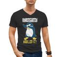 Kids Kindergarten Dabbing Penguin Nailed It Graduation Class 2021 Men's V-Neck T-Shirt