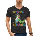 Kids Preschool Graduate T-Rex Dinosaur Preschool Graduation Men's V-Neck T-Shirt