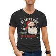 He Knows What You'Ve Been Reading Book Lover Women Santa Men's V-Neck T-Shirt He Knows What You'Ve Been Reading Book Lover Women Santa Men's V-Neck T-Shirt