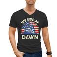 Lawn Mowing We Ride At Dawn Father Day Care Mower Dad Men's V-Neck T-Shirt