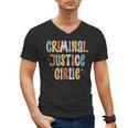 Lawyer True Crime Lover Addict Graduation Apparel Criminal Justice Girlie Major Degree Future Detective Men's V-Neck T-Shirt