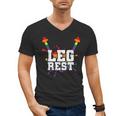 Leg Rest Naughty Dad Joke Vagitarian Lesbian Men's V-Neck T-Shirt