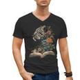 Leopard Book Flower Men's V-Neck T-Shirt Leopard Book Flower Men's V-Neck T-Shirt