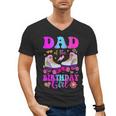Let's Roll Dad Of The Birthday Girl Roller Skate Birthday Men's V-Neck T-Shirt