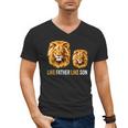 Lion Dad Like Father Like Son Lions Lovers Fathers Day Men's V-Neck T-Shirt