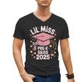 Little Miss Pre-K Grad 2025 Preschool Graduation Girls Kids Men's V-Neck T-Shirt
