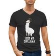 LLama Graduation I Got My Dipllama Cute Llama Men's V-Neck T-Shirt