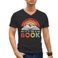 Take A Look It's In A Book Reading Book Vintage Rainbow Men's V-Neck T-Shirt Take A Look It's In A Book Reading Book Vintage Rainbow Men's V-Neck T-Shirt