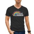 Take A Look It's In A Book Retro Reading Book Lover Men's V-Neck T-Shirt