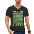 Look At Those Stripes Lawn Mowing Dad Lawn Mower Small Men's V-Neck T-Shirt